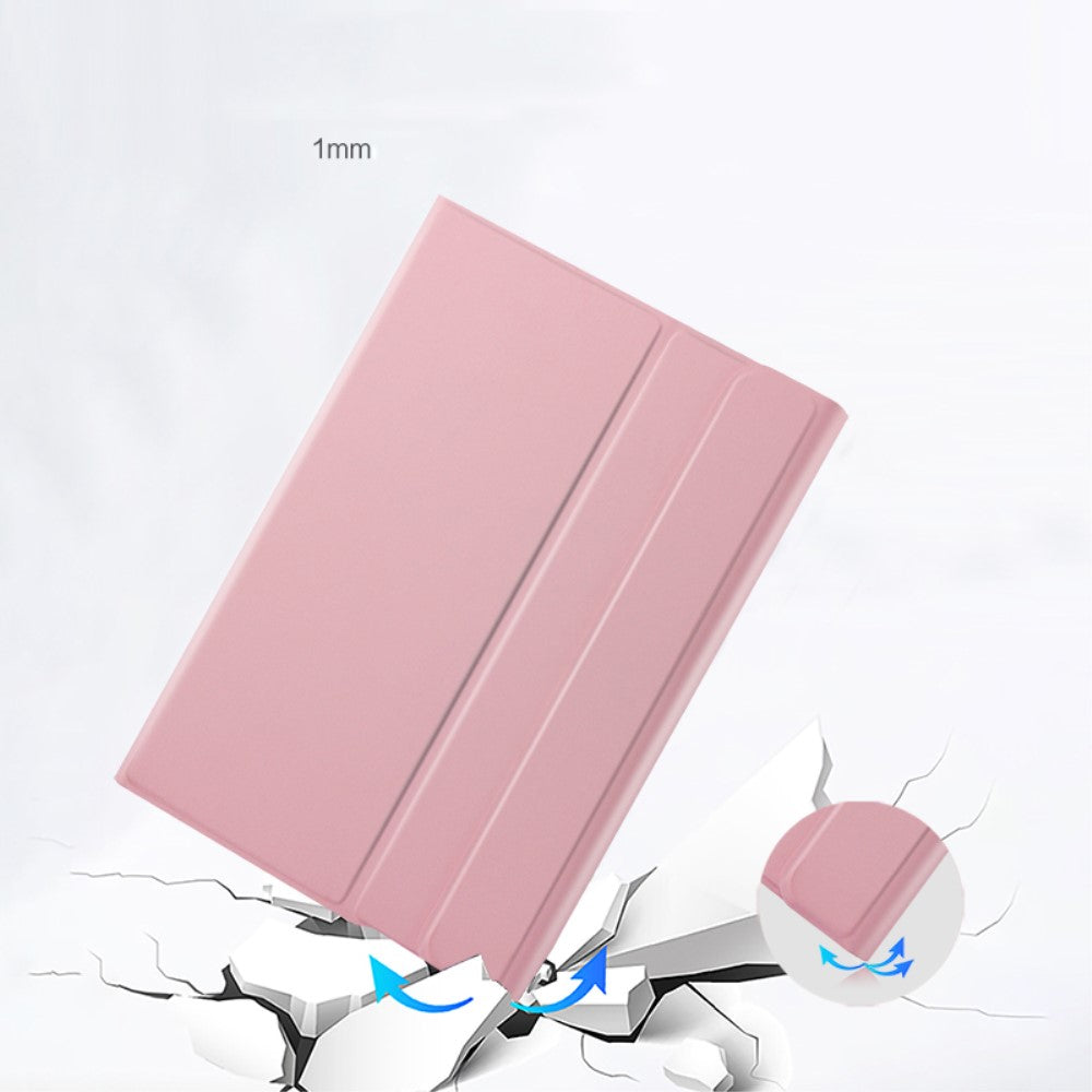 Калъф с Клавиатура за iPad 9/ 8/ 7 10.2", Bluetooth Keyboard Case, Розов (6)