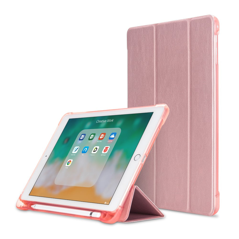 Защитен Калъф за iPad Air 2/ Pro 9.7", Trifold Leather Case, Розов