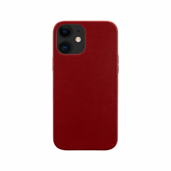 Кожен Калъф за iPhone 12 Mini, Leather Classic Case, Червен (3)