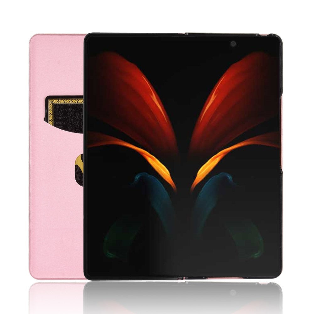 Кожен Калъф за Samsung Z Fold 2, Carbon Leather Case, Розов (4)