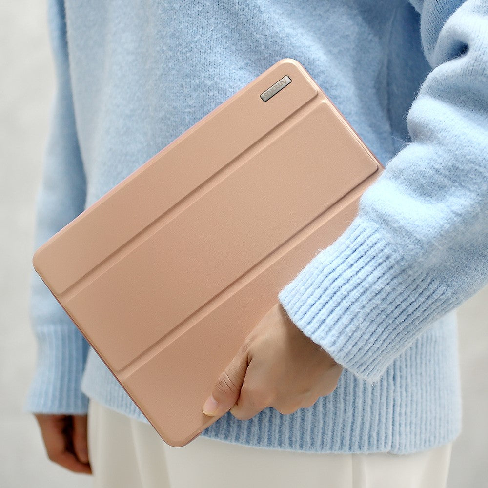 Калъф за Samsung Galaxy Tab A7 10.4", Tri-Fold Leather Case, Розов (2)