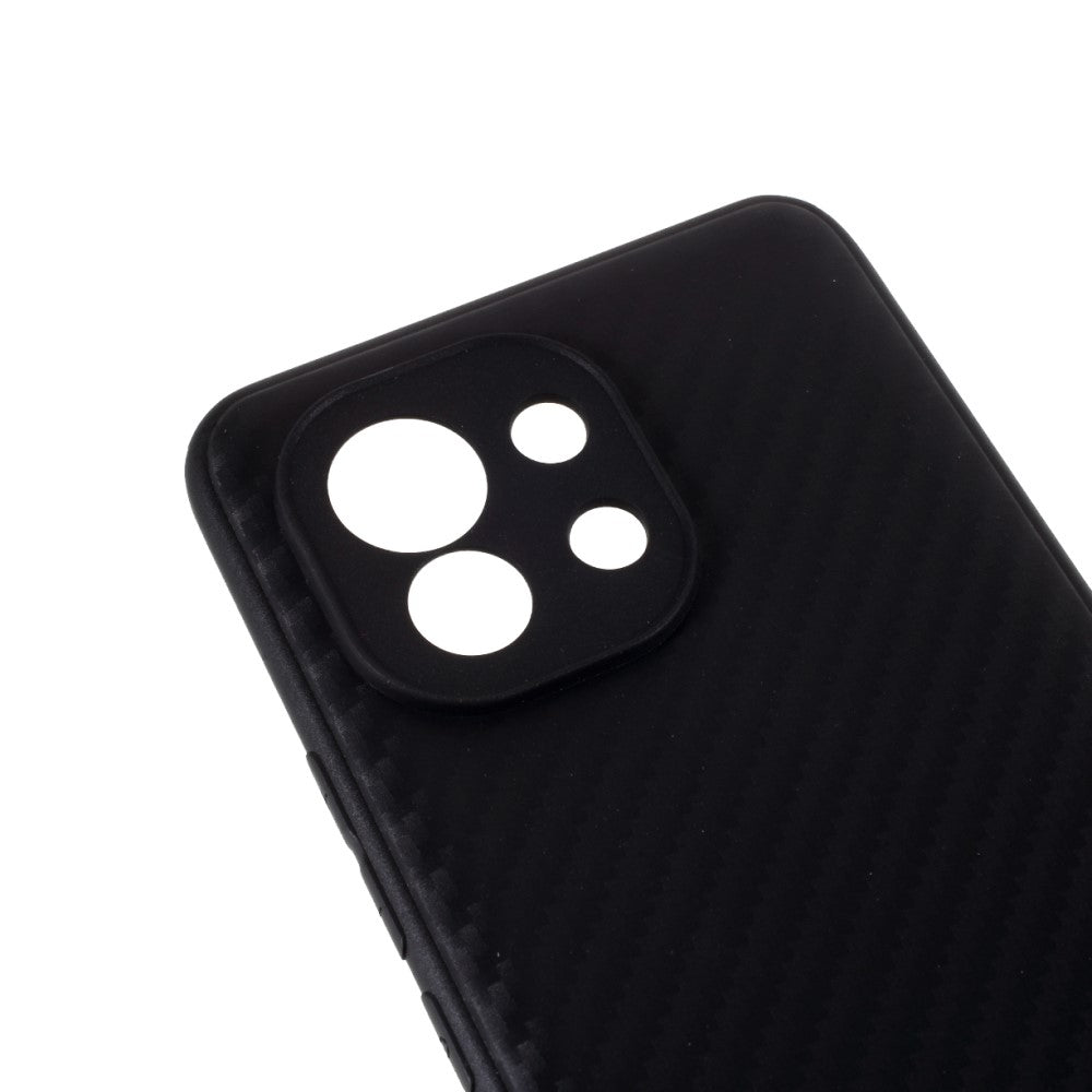 Силиконов Калъф за Xiaomi MI 11, Forcell Fiber Case, Черен (6)