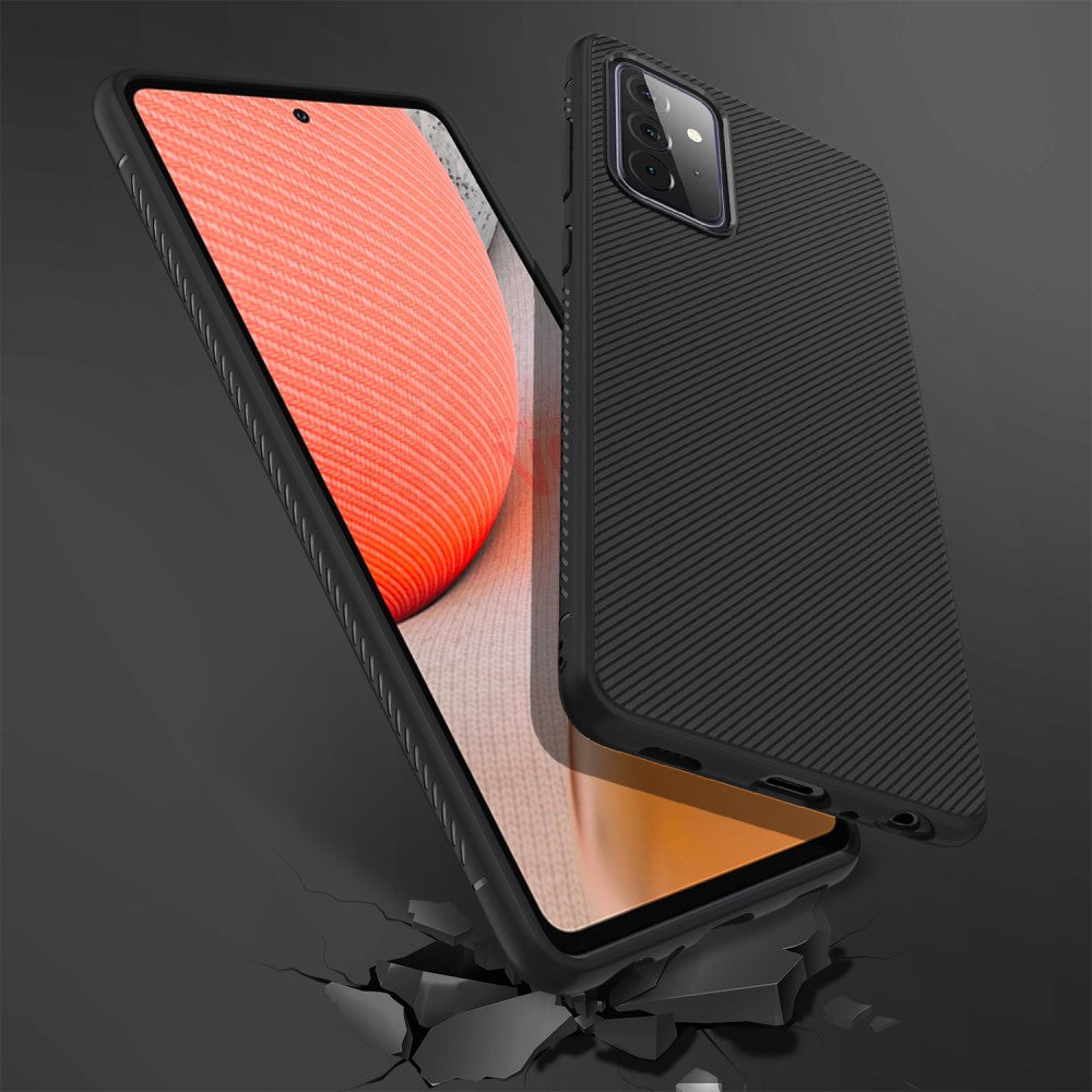 Силиконов Калъф за Samsung A72, Twill Case, Черен (5)