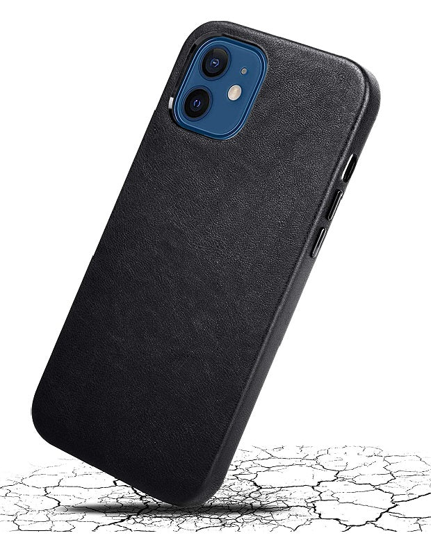 Кожен Калъф за iPhone 12 Mini, Leather Classic Case, Черен