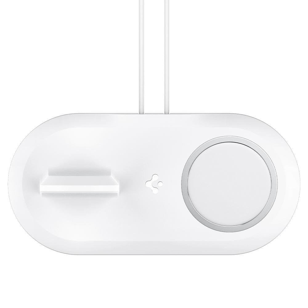 Поставка за Apple Magsafe и Wach Зарядни, Spigen Magfit Duo Stand, Бял (2)
