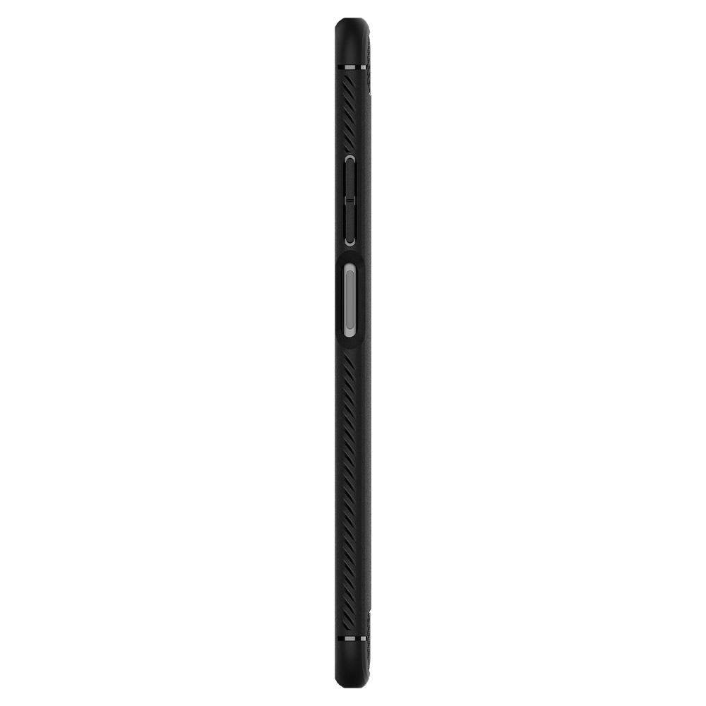 Противоударен Силиконов Калъф за Xiaomi Redmi Note 10/10S, Spigen Rugged Armor Case, Черен (6)