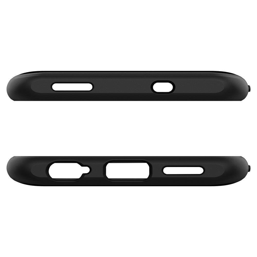 Противоударен Силиконов Калъф за Xiaomi Redmi Note 10/10S, Spigen Rugged Armor Case, Черен (8)