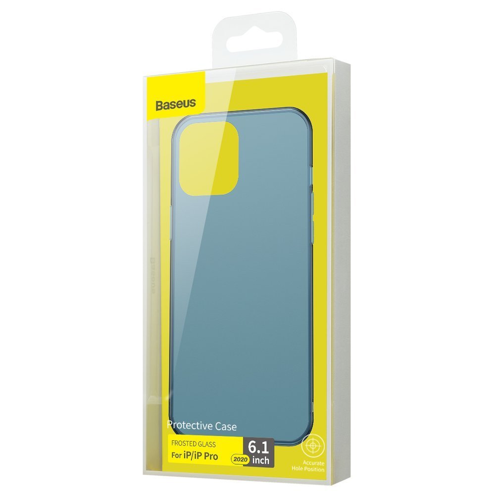 Матов Хибриден Калъф за iPhone 12/Pro, Baseus Frosted Case, Син (8)