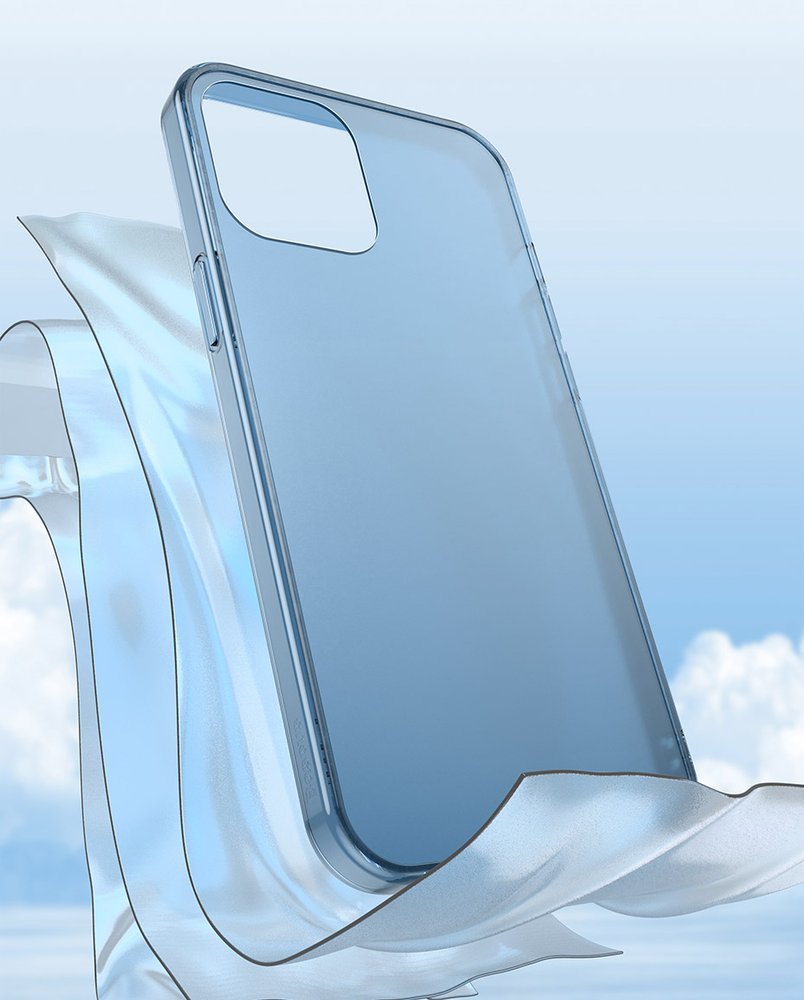 Матов Хибриден Калъф за iPhone 12/Pro, Baseus Frosted Case, Син (2)