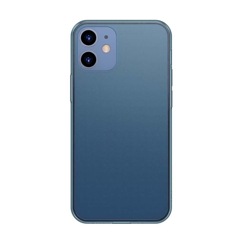 Матов Хибриден Калъф за iPhone 12/Pro, Baseus Frosted Case, Син (7)