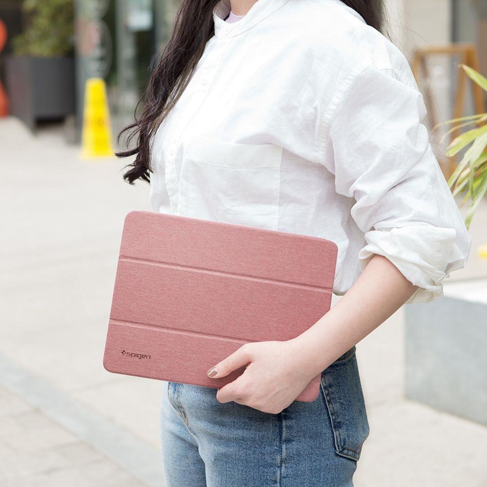 Калъф с Pen Поставка за iPad 9/ 8/ 7 10.2", Spigen Urban Fit Case, Розов (3)