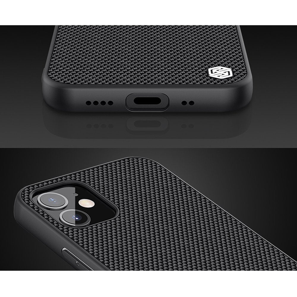 Калъф с Фибро Влакна за iPhone 12 Mini, Nillkin Textured Case, Черен (7)