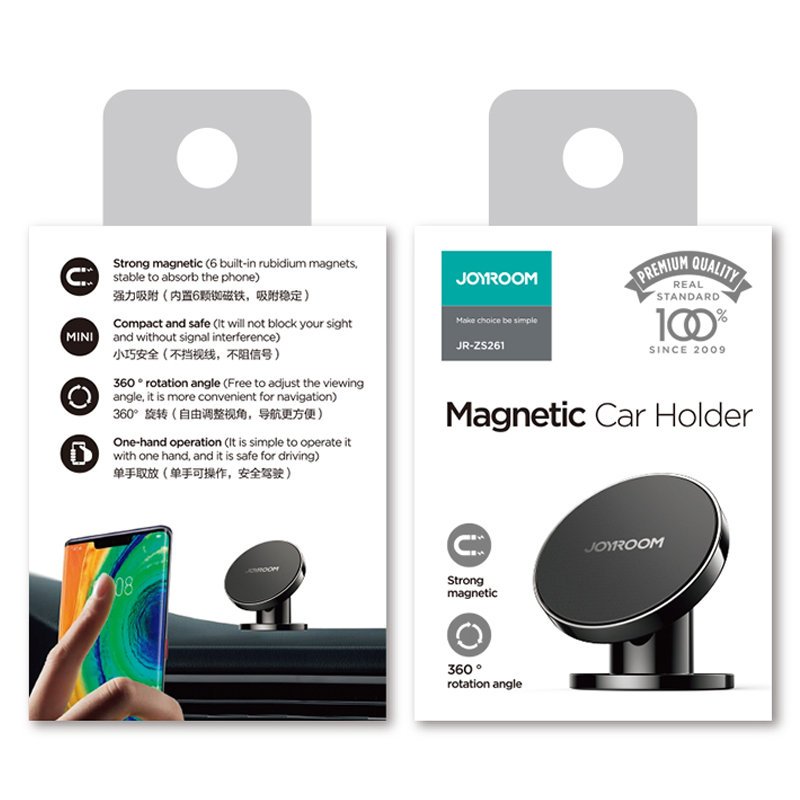 Магнитна Стойка за Кола, Joyroom Holder Dashboard, Черен (7)