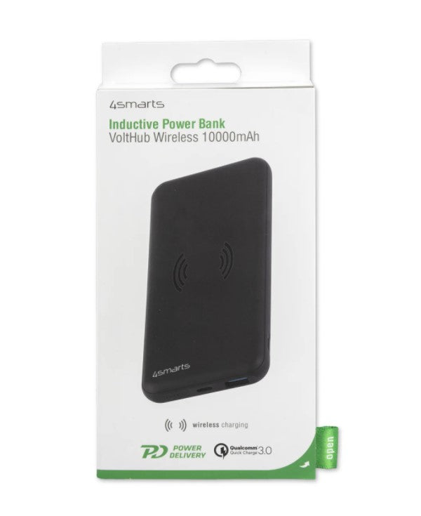 Външна Батерия с Безжично и Бързо Зареждане, 4Smarts Power Bank PD/QC3.0 10000 mAh, Черен (5)