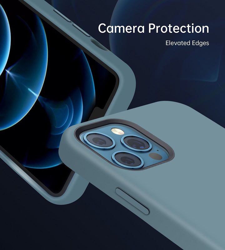 Magsafe Силиконов Калъф за iPhone 12/Pro, Choetech Magnetic Case, Светло Син (5)