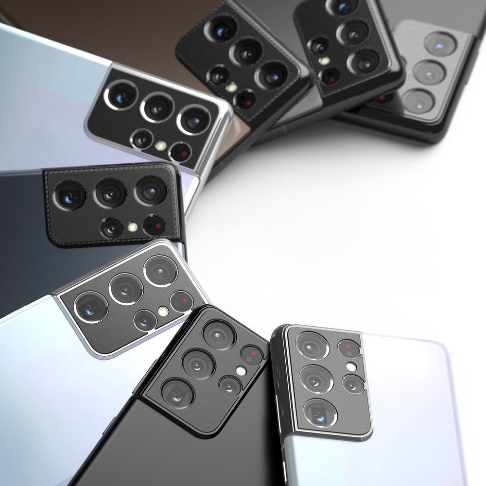 Удароустойчив Протектор за Камерата на Samsung S21 Ultra, Full Cam Glass, Черен (3)