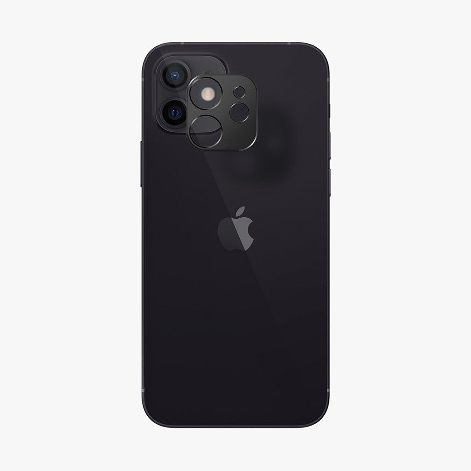 Удароустойчив Протектор за Камерата на iPhone 12 Mini, Full Cam Glass, Черен (2)