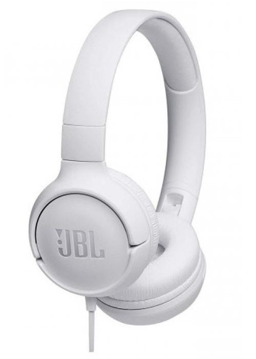 Слушалки с Кабел, JBL Tune 500 Headphones Jack 3.5mm, Бял