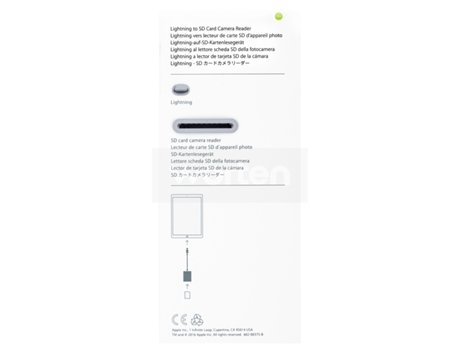 Четец за карти, Apple Lightning to SD Card MJYT2ZM/A, Бял (4)
