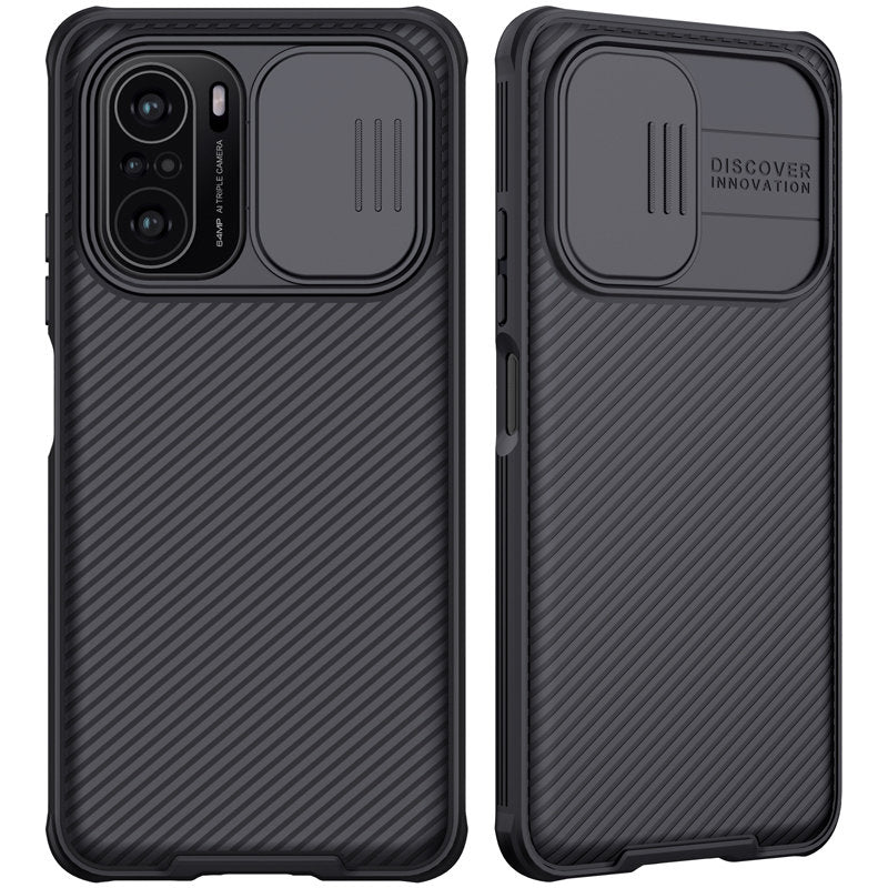 Калъф с Плъзгач за Камера за Xiaomi Poco F3, Nillkin CamShield Case, Черен