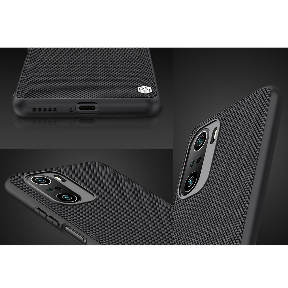 Калъф с Фибро Влакна за Xiaomi Poco F3, Nillkin Textured Case, Черен (5)