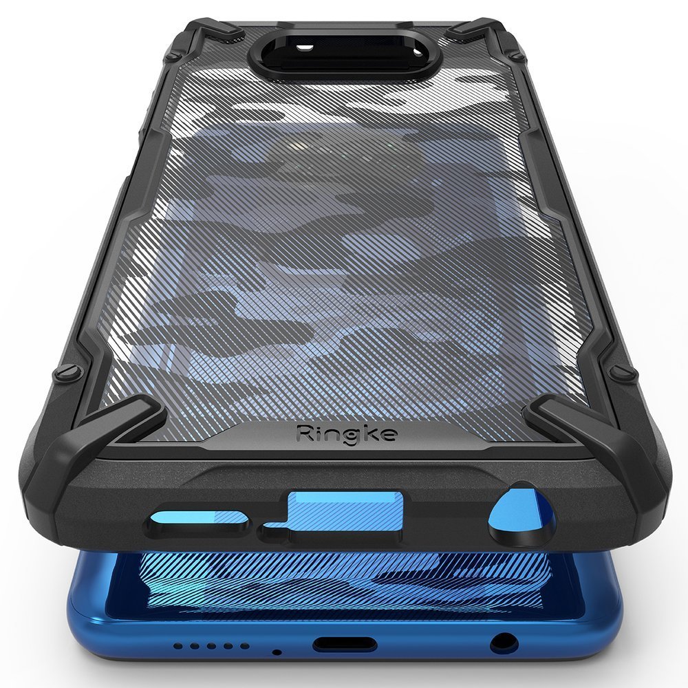 Противоударен Хибриден Калъф за Xiaomi Poco F3, Ringke Fusion X Camo Case, Черен (3)