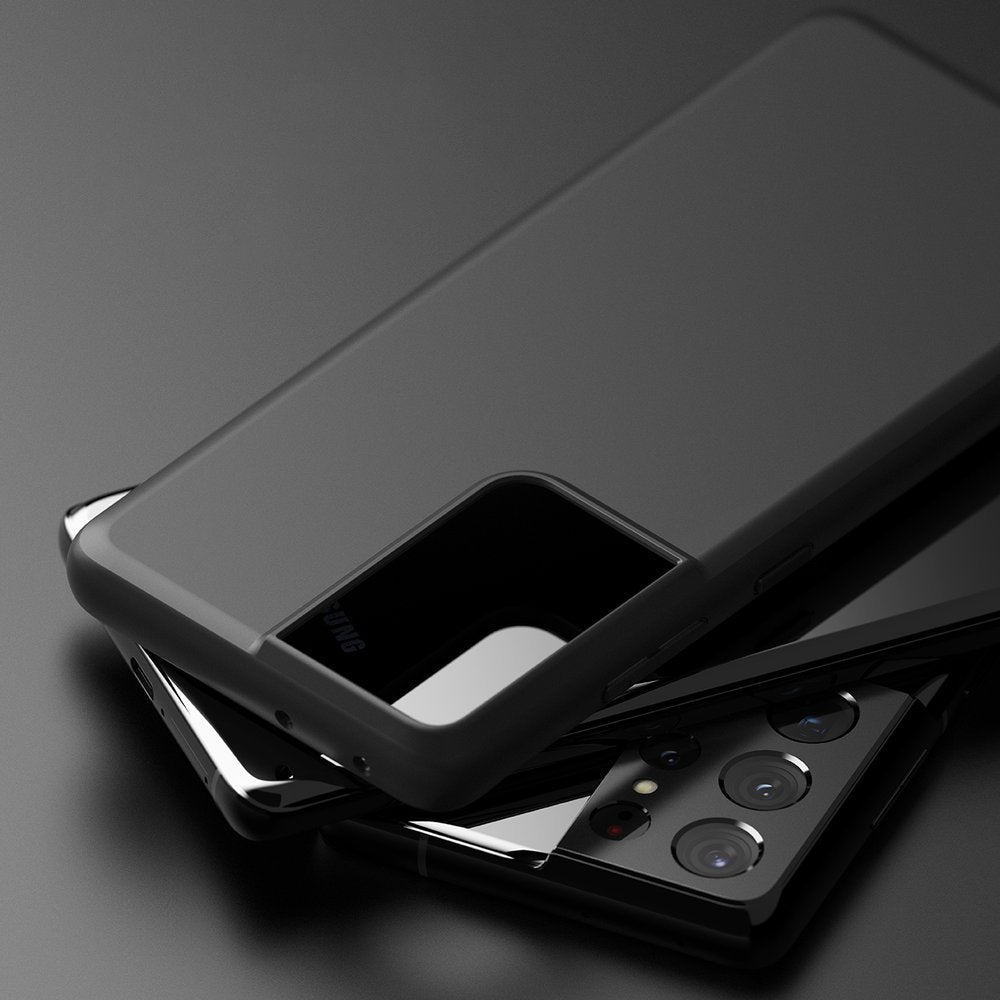 Противоударен Силиконов Калъф за Samsung S21 Ultra, Ringke Air S Case, Черен (2)