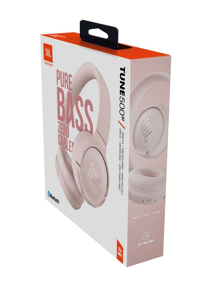 Безжични Слушалки, JBL Tune 500BT Headphones Bluetooth, Розов (5)