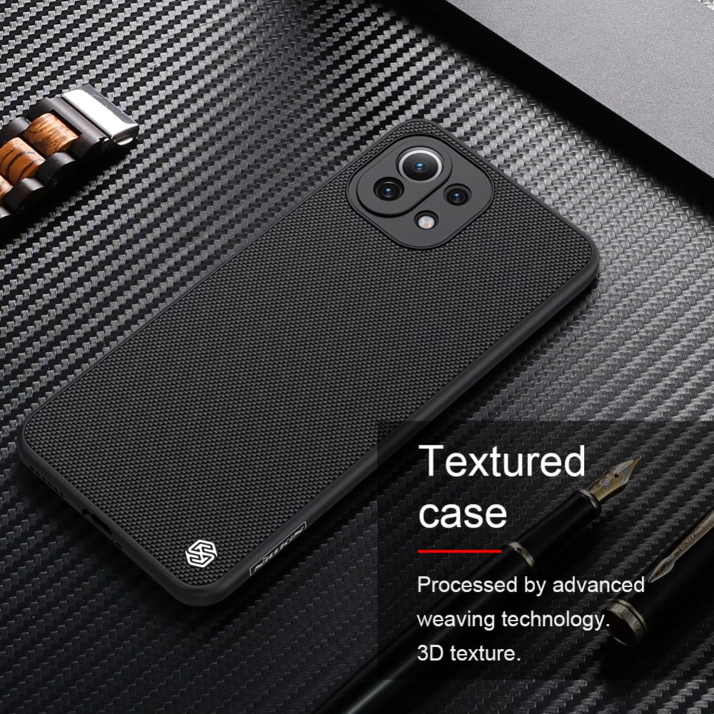 Калъф с Фибро Влакна за Xiaomi Mi 11 Lite, Nillkin Textured Case, Черен (4)