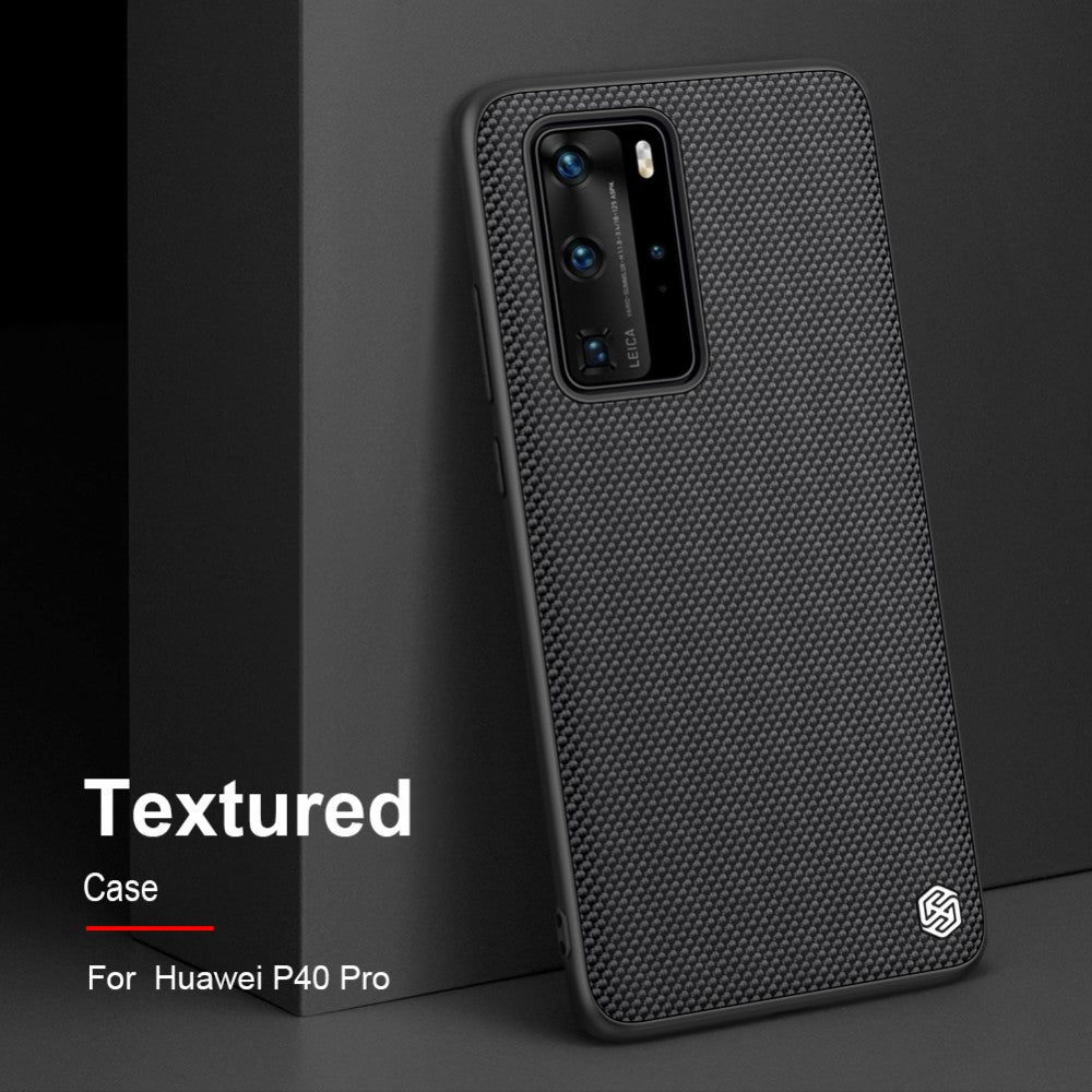 Калъф с Фибро Влакна за Huawei P40 Pro, Nillkin Textured Case, Черен (3)