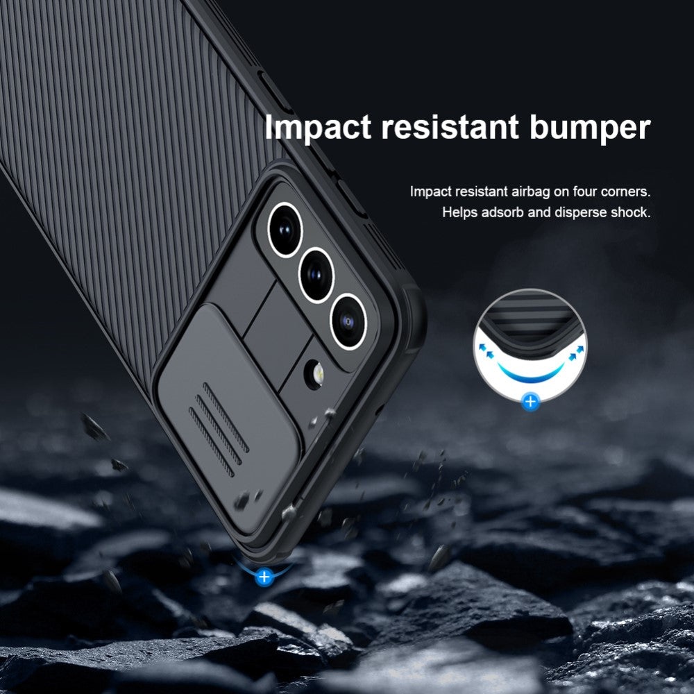 Калъф с Плъзгач за Камера за Samsung S21 FE, Nillkin CamShield Case, Черен (4)
