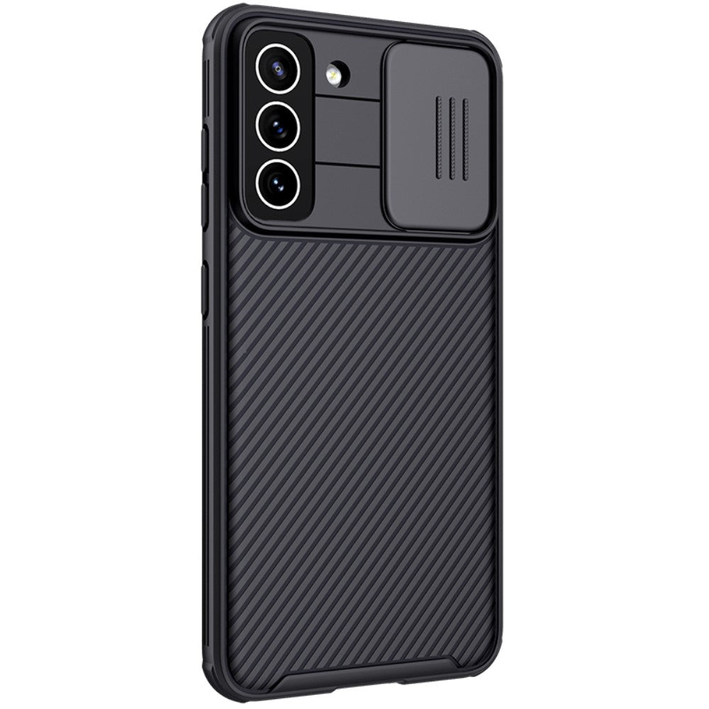 Калъф с Плъзгач за Камера за Samsung S21 FE, Nillkin CamShield Case, Черен (7)