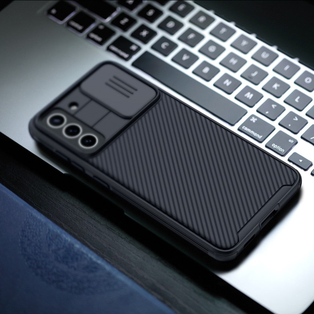 Калъф с Плъзгач за Камера за Samsung S21 FE, Nillkin CamShield Case, Черен (8)