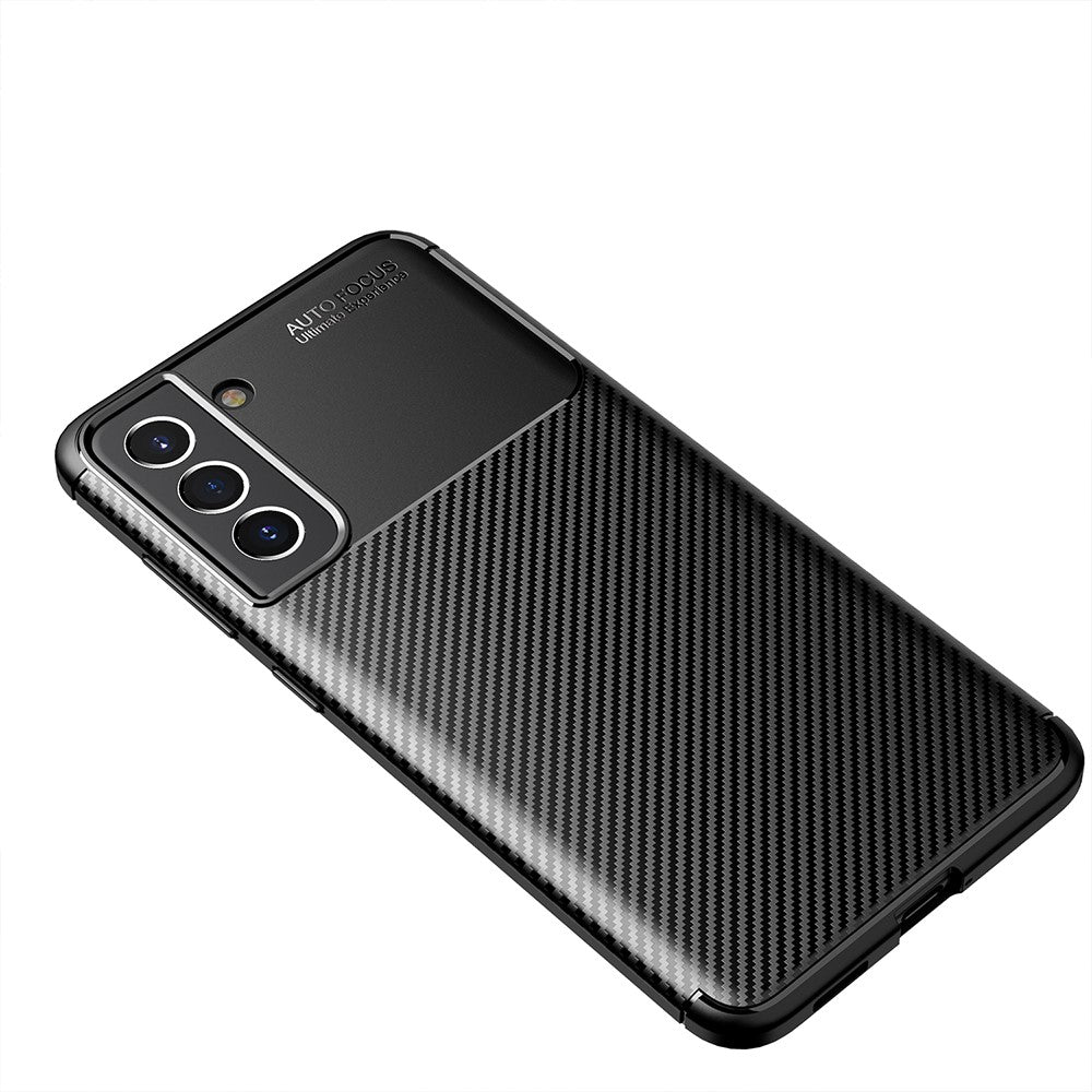 Силиконов Калъф за Samsung S21 FE, New Carbon Case, Черен (6)