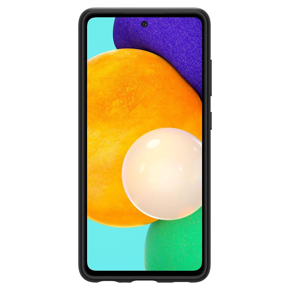 Противоударен Калъф за Samsung A52, Spigen Thin Fit Case, Черен (3)