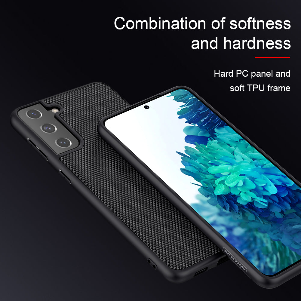 Калъф с Фибро Влакна за Samsung S21, Nillkin Textured Case, Черен (5)