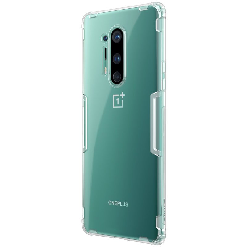 Противоударен Силиконов Калъф за Oneplus 8 Pro, Nillkin Shockproof Case, Прозрачен (7)