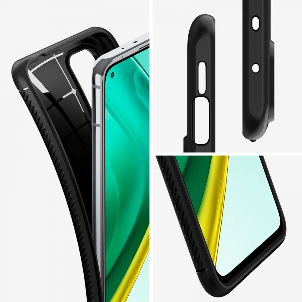 Противоударен Силиконов Калъф за Xiaomi Mi 10T/Pro, Spigen Rugged Armor Case, Черен (4)