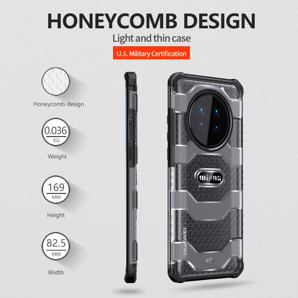 Противоударен Хибриден Калъф за Huawei Mate 40 Pro, Explorer Triple Case, Черен (8)
