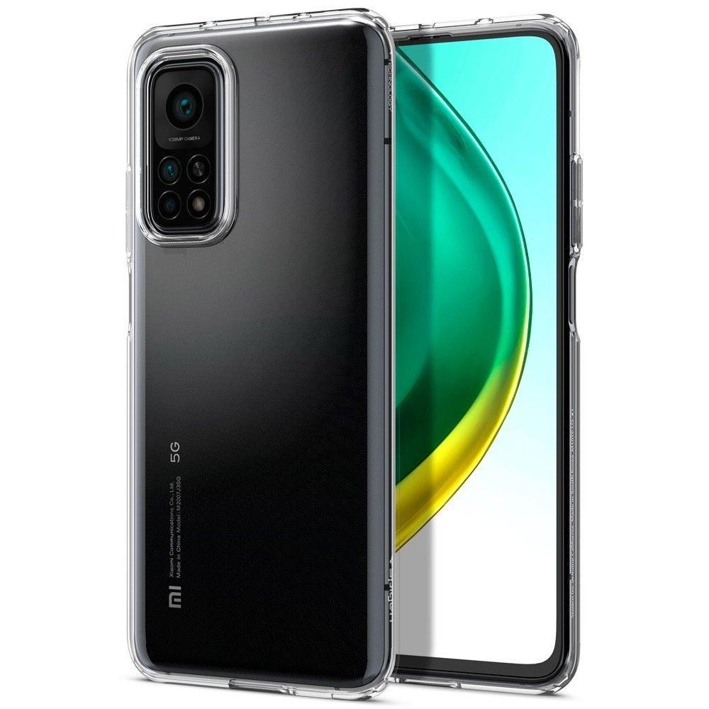 Противоударен Силиконов Калъф за Xiaomi Mi 10T/Pro, Spigen Liquid Crystal Case, Прозрачен (3)