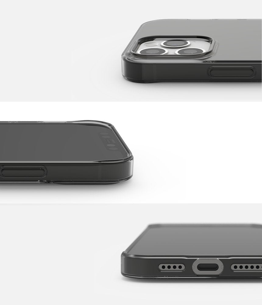 Противоударен Силиконов Калъф за iPhone 12 Pro Max, Полупрозрачен, Ringke Air Case, Черен (5)