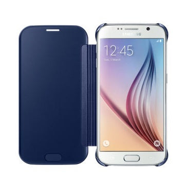 Оригинален Активен Калъф за Samsung S6 Clear View Cover Book Case Ef-Zg920bbe, Черен (3)