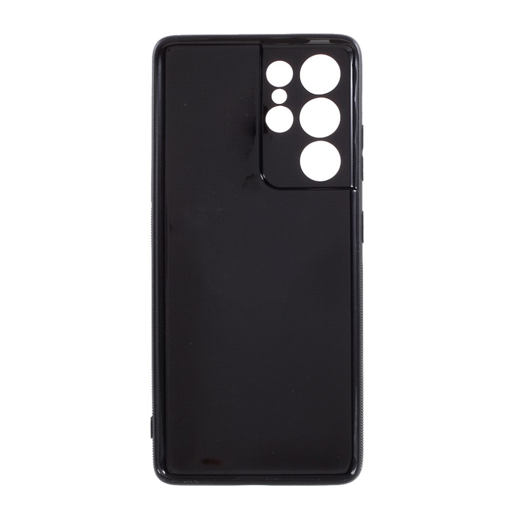 Тънък Силиконов Калъф за Samsung S21 Ultra, Forcell Fiber Case, Черен (2)