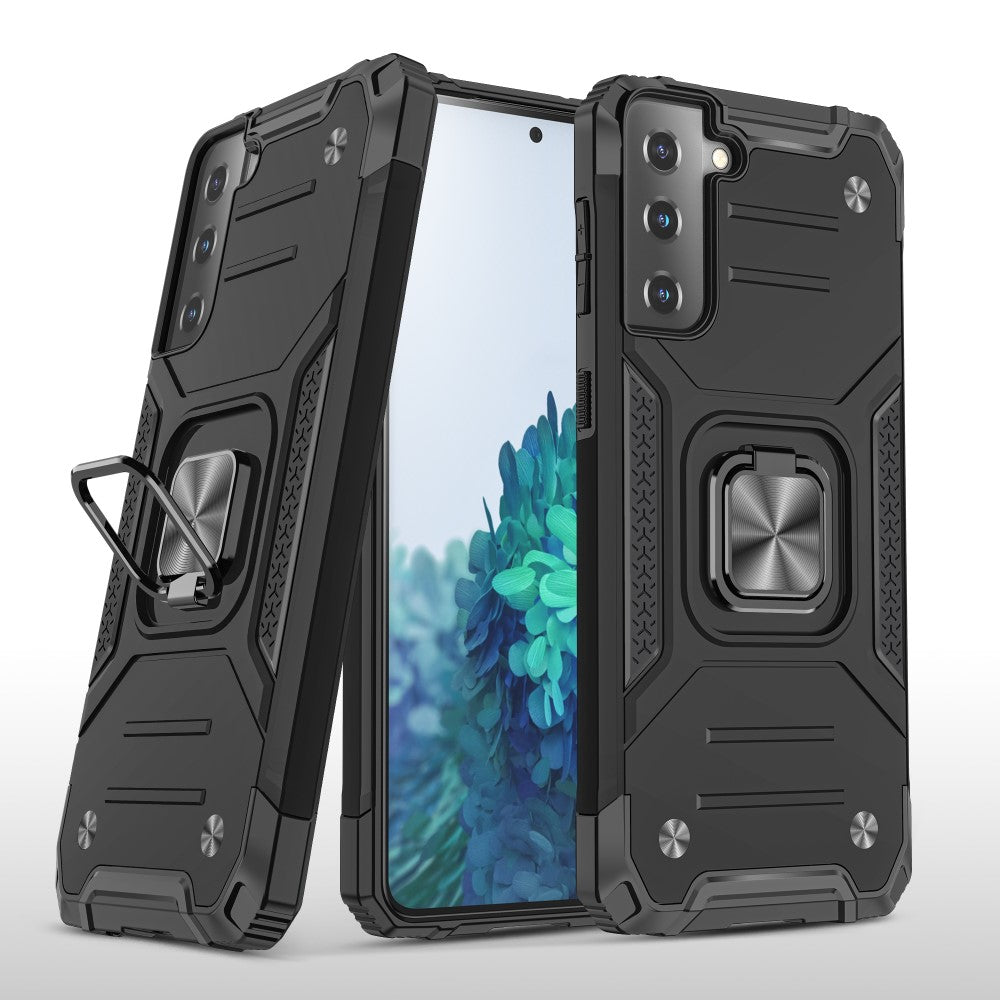 Калъф със Стойка-Пръстен за Samsung S21 Plus, Armor Style Case, Черен