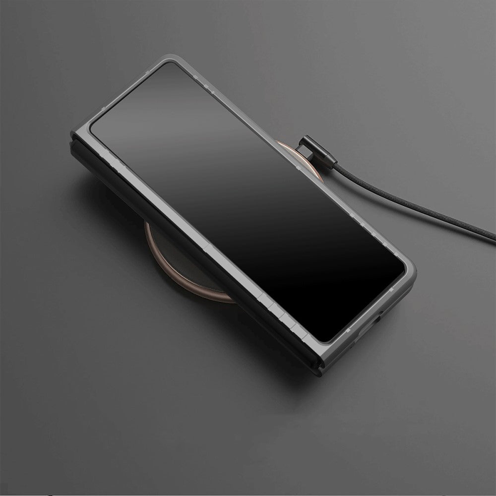 Противоударен Калъф с Поставка за Samsung Z Fold 2, GKK PC Case, Сив (6)