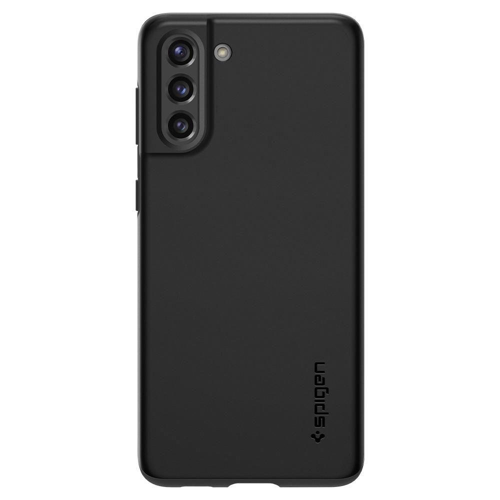 Противоударен Калъф за Samsung S21 Plus, Spigen Thin Fit Case, Черен (6)