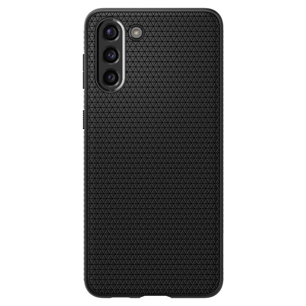 Противоударен Силиконов Калъф за Samsung S21 Plus, Spigen Liquid Air Case, Черен (3)