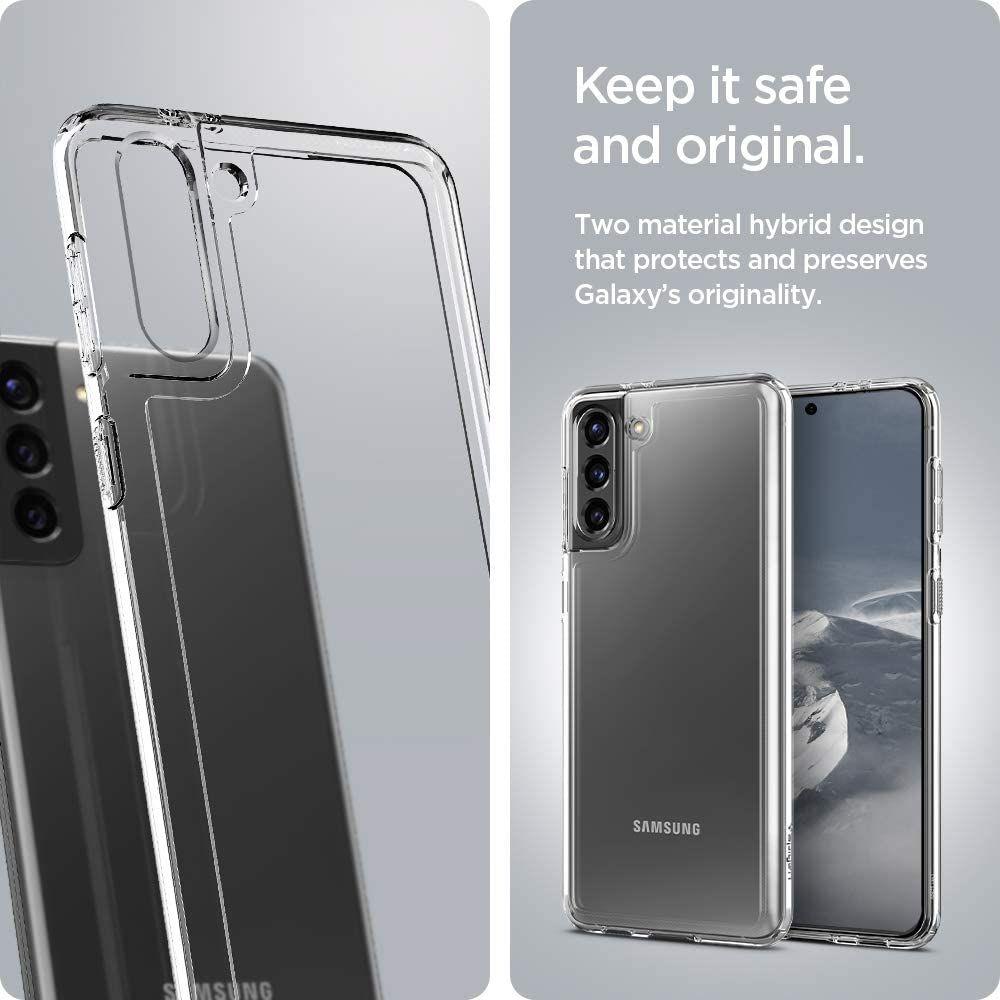 Противоударен Хибриден Калъф за Samsung S21 Plus, Spigen Ultra Hybrid Case, Прозрачен (6)