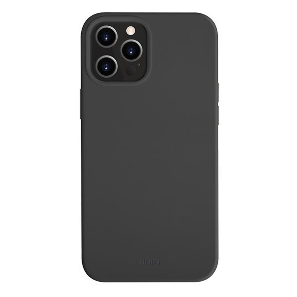 Силиконов Калъф за iPhone 12 Pro Max, Uniq Lino Hue Case, Черен