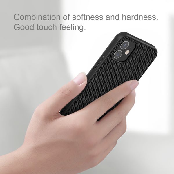 Калъф с Фибро Влакна за iPhone 12 Mini, Nillkin Textured Case, Черен (3)